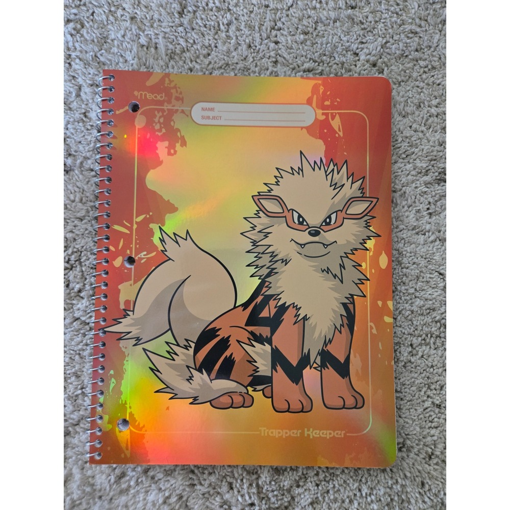 Mead Trapper Keeper Pokemon Arcanine Spiral Notebook College Ruled 80 Target